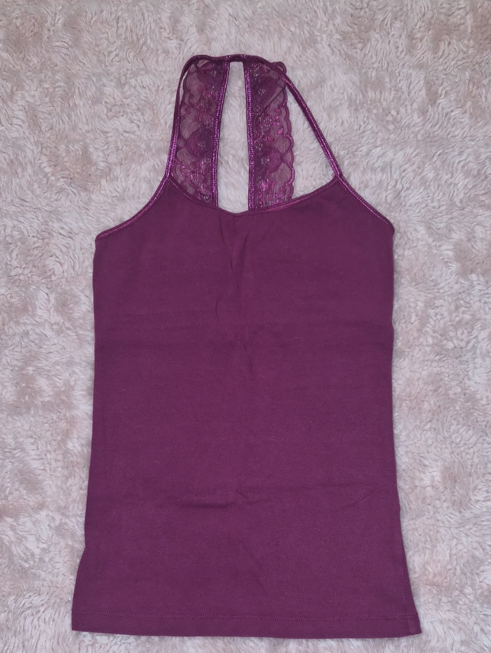 Aeropostale Plum Lace Racerback Camisole